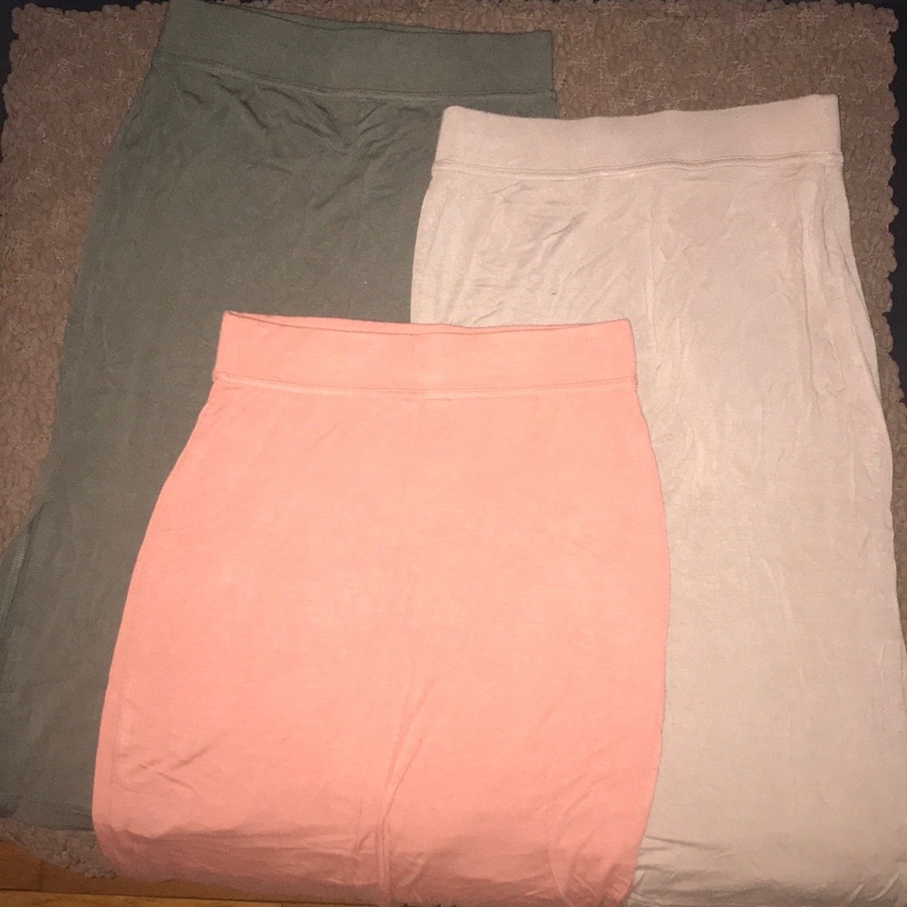 (Bundle) 3 Bodycon Midi Skirts